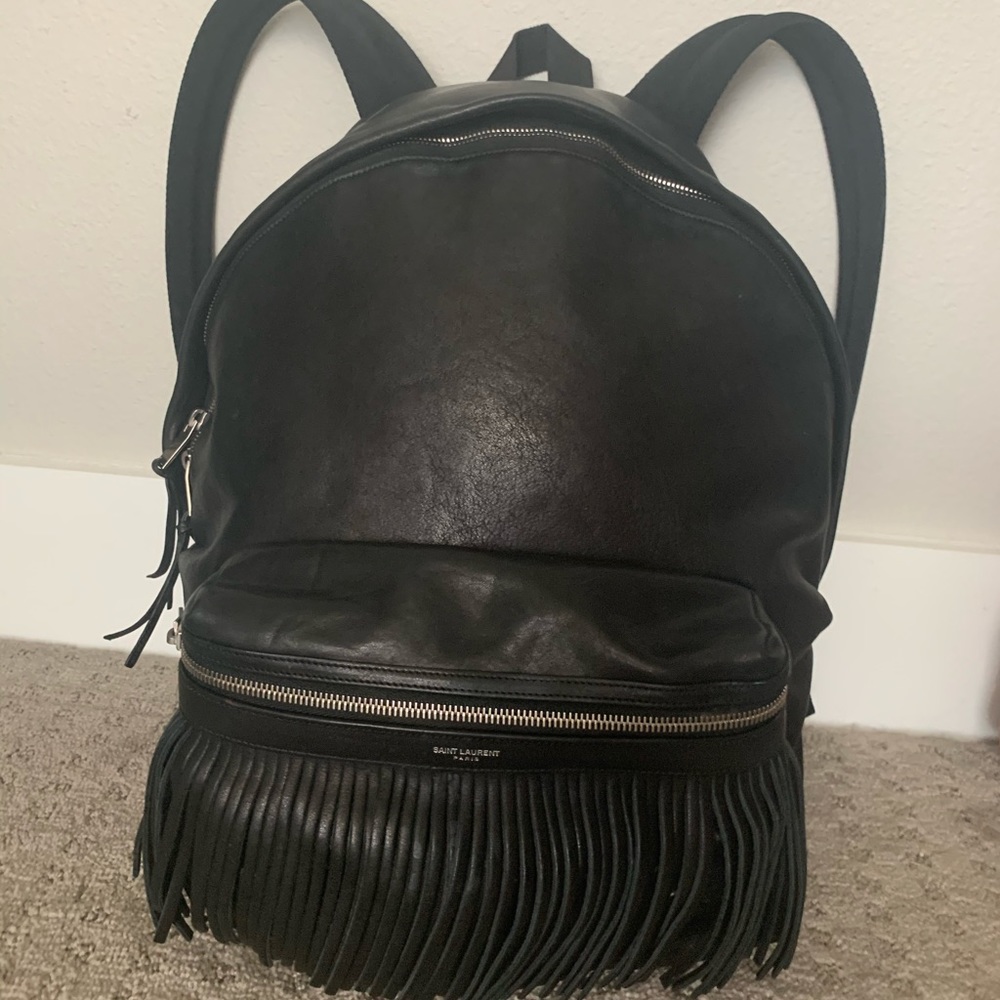 Saint Laurent Fringe Backpack